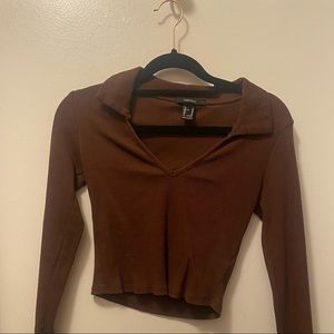 FOREVER 21 COLLARED CROP TOP